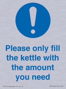 Please only fill the kettle with the amount you need